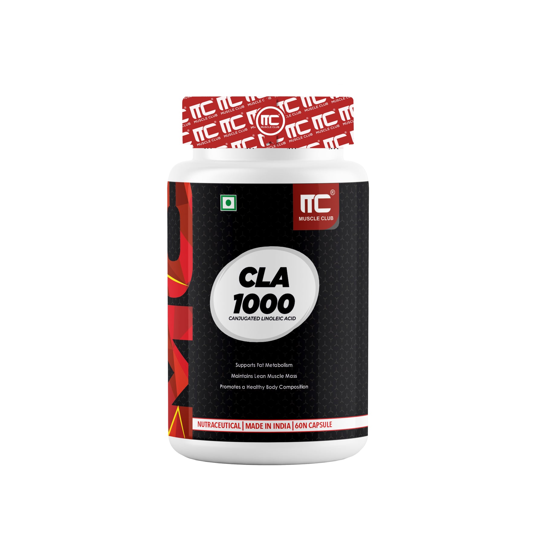 CLA1000 Conjugated Linoleic Acid - 1000mg, 60 Capsules - Premium Fat Burner & Lean Muscle Support - Muscle Club