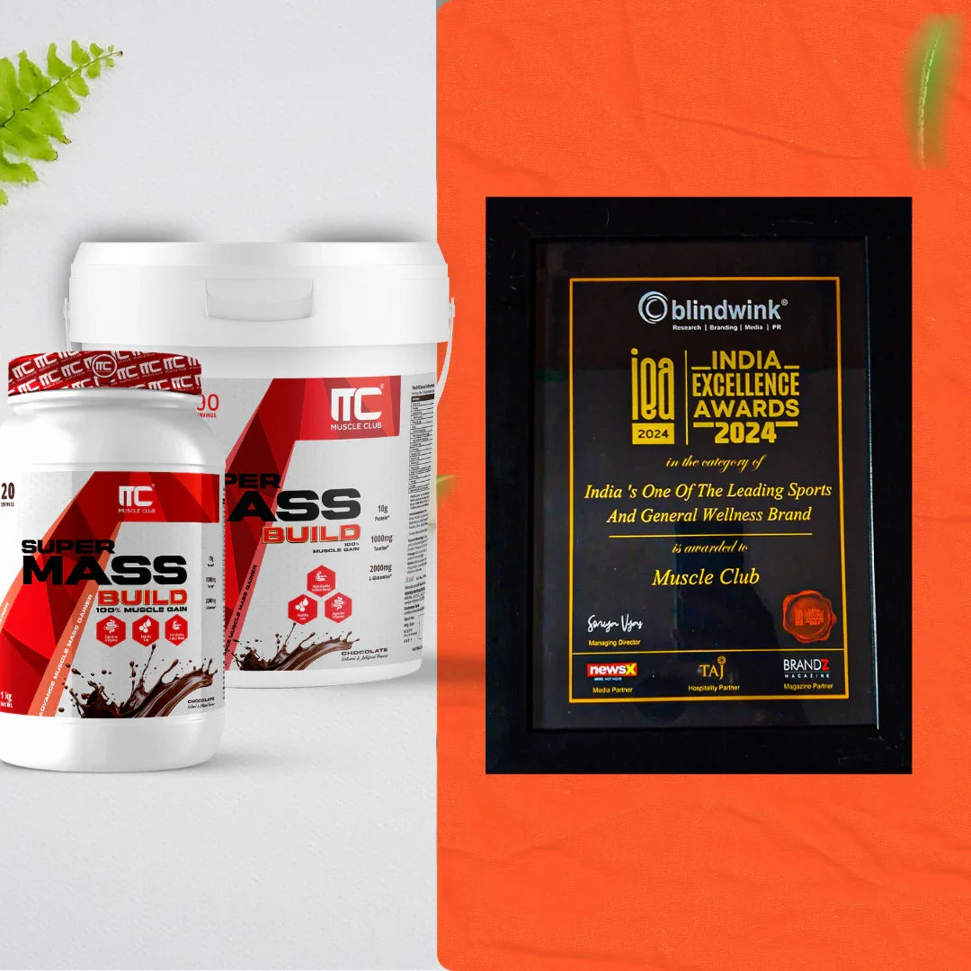 Muscle Club Super Mass Gainer – 1kg – Weight Gainer with L-Glutamine, Taurine, Vitamin A, B-Complex, Calcium, Iron, Zinc & Vitamin D – Supports Muscle Growth, Recovery & Weight Gain - Muscle Club