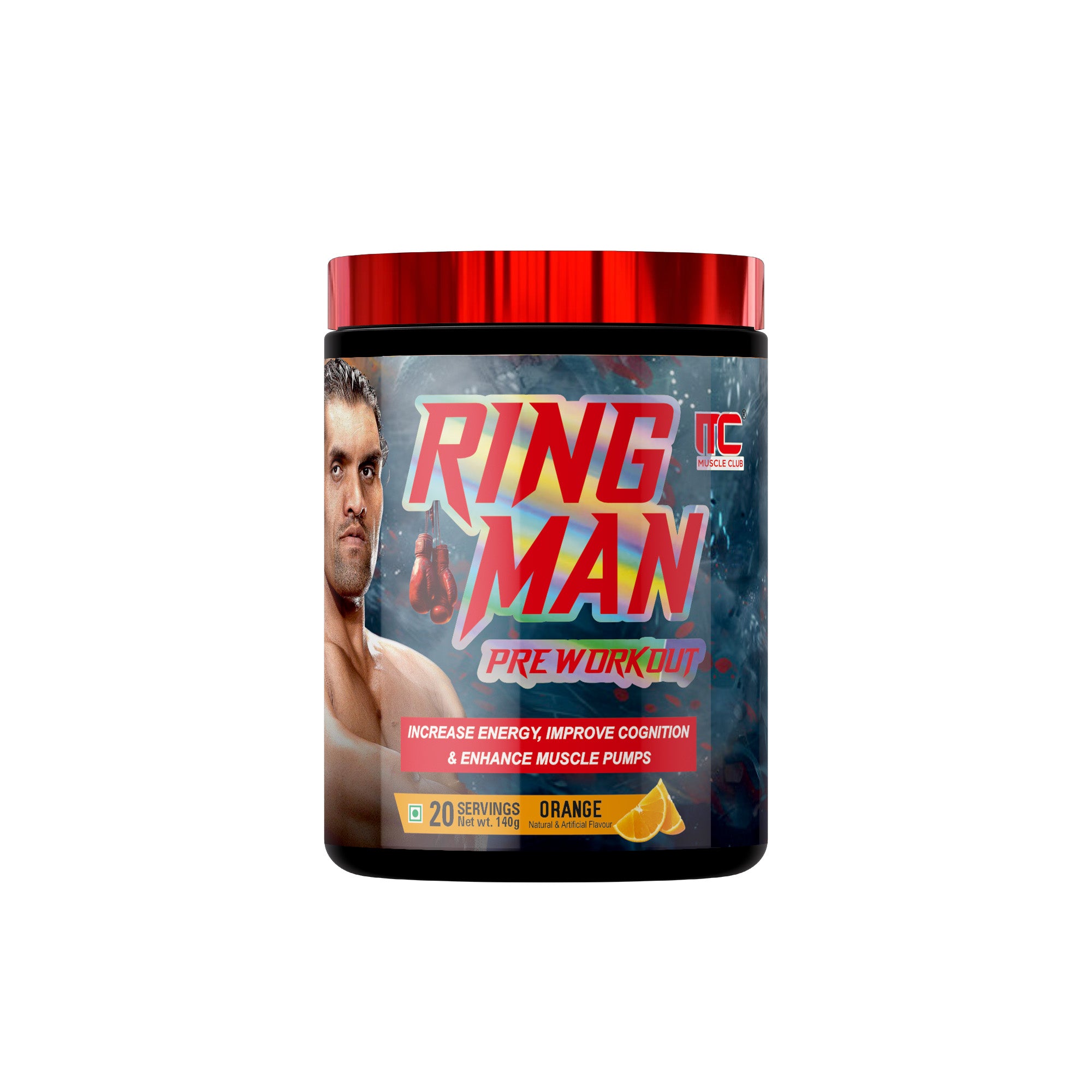 Ring Man Pre-Workout by The Great Khali | Intense Energy & Laser Focus | Powered by ATP , 2000mg Beta-Alanine & 100mg Caffeine