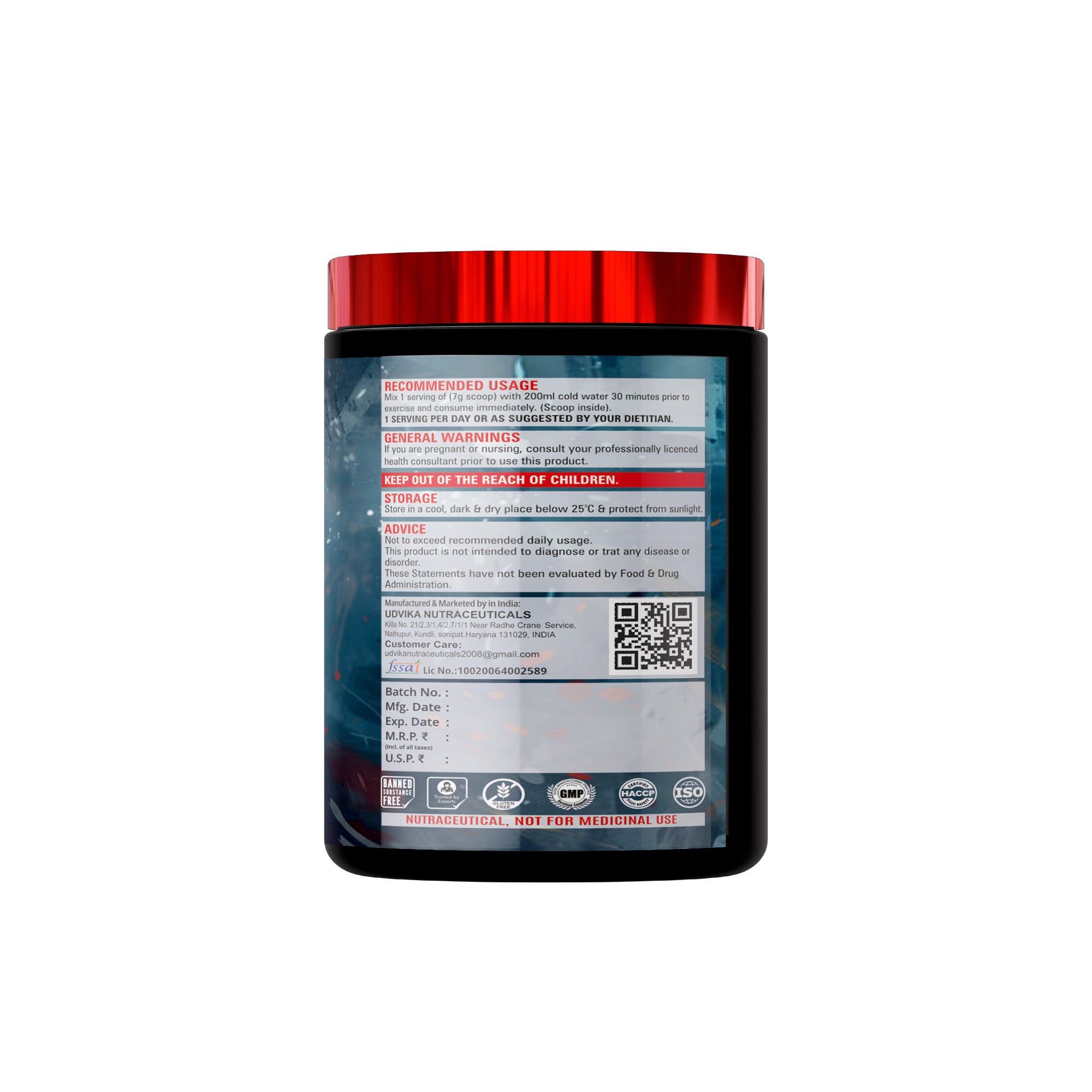 Ring Man Pre-Workout by The Great Khali | Intense Energy & Laser Focus | Powered by ATP , 2000mg Beta-Alanine & 100mg Caffeine