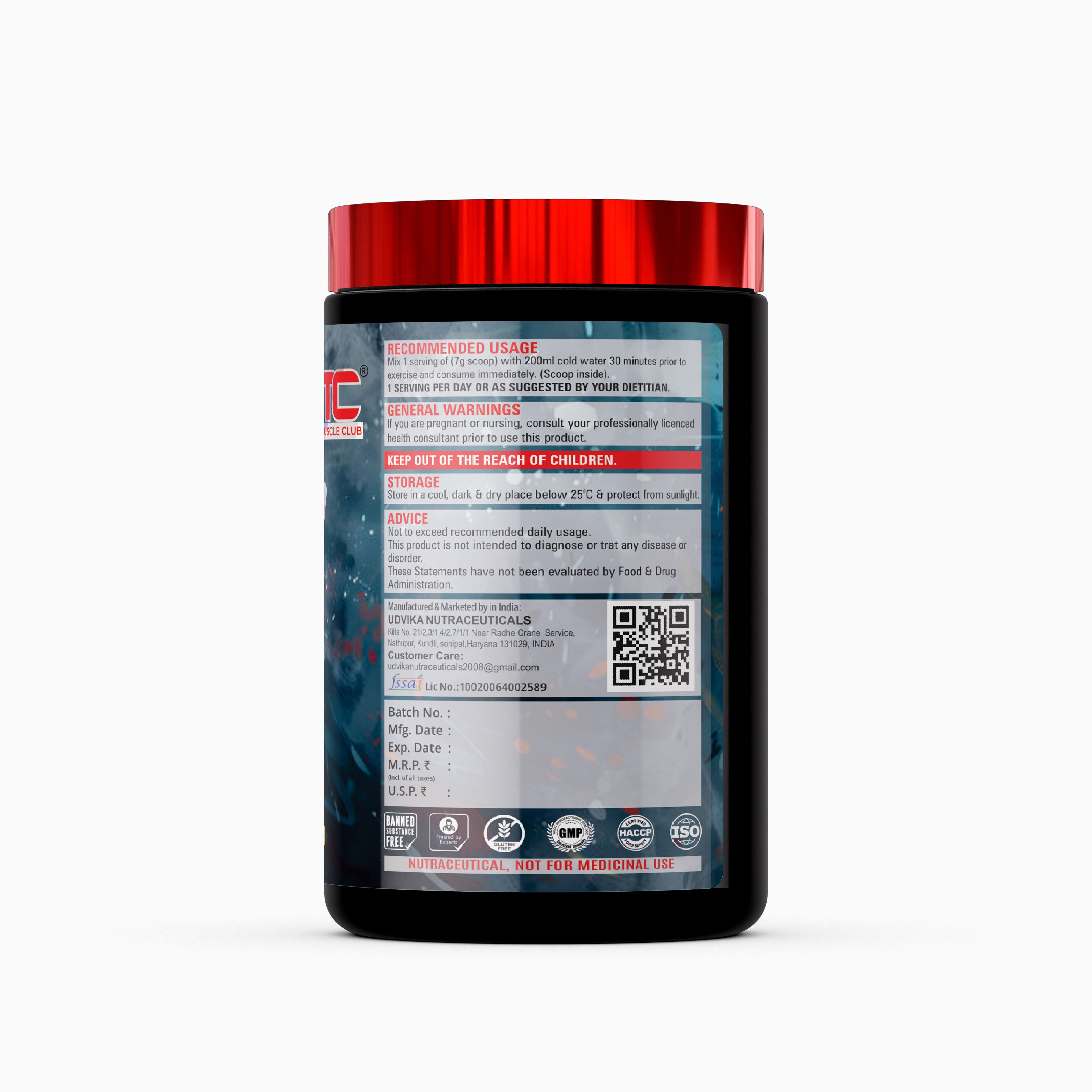 Ring Man Pre-Workout by The Great Khali | Intense Energy & Laser Focus | Powered by ATP , 2000mg Beta-Alanine & 100mg Caffeine