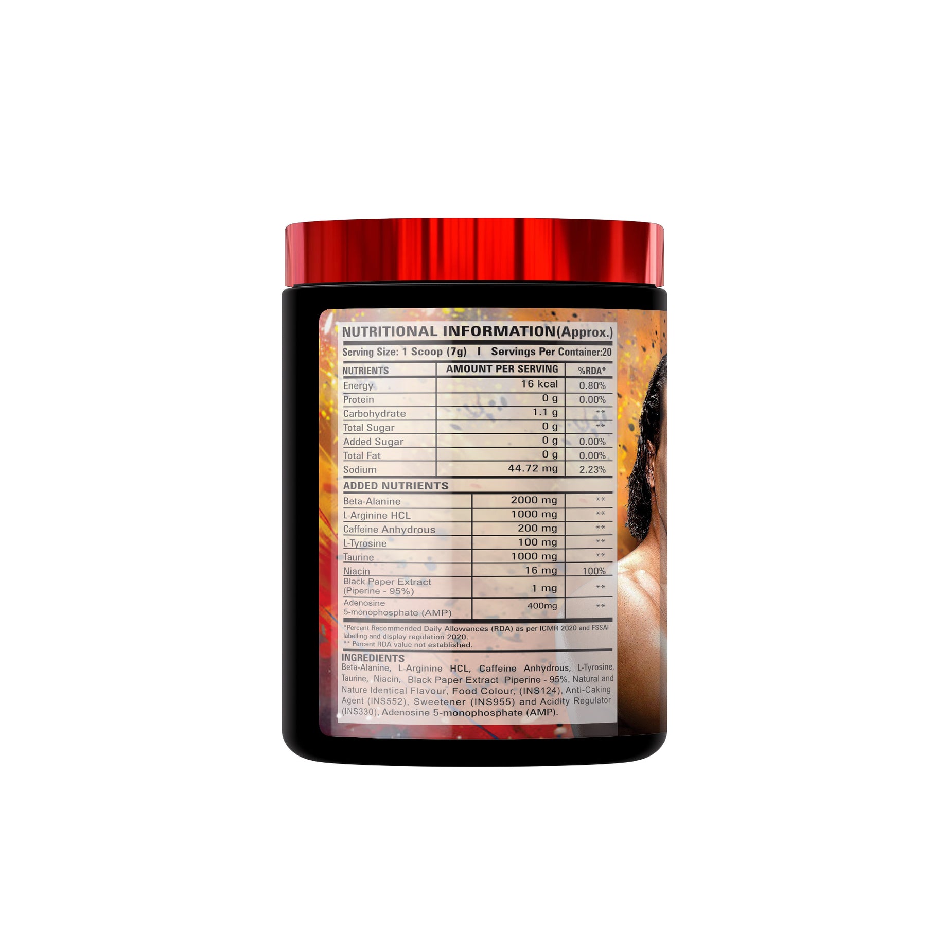 Ring Man Pre-Workout by The Great Khali | Intense Energy & Laser Focus | Powered by ATP , 2000mg Beta-Alanine & 100mg Caffeine