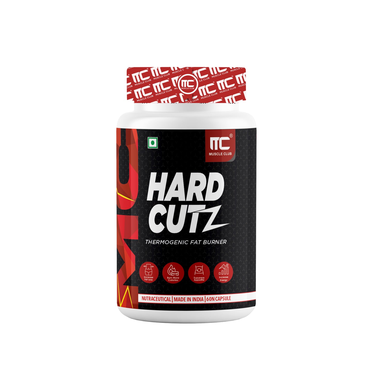 Hard Cutz Thermogenic Fat Burner - 60 Capsules - Advanced Weight Loss Supplement with Caffeine, Garcinia Cambogia, Green Tea, and More - Muscle Club