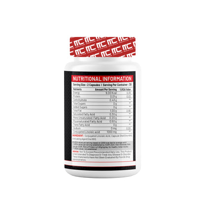 CLA1000 Conjugated Linoleic Acid - 1000mg, 60 Capsules - Premium Fat Burner & Lean Muscle Support - Muscle Club