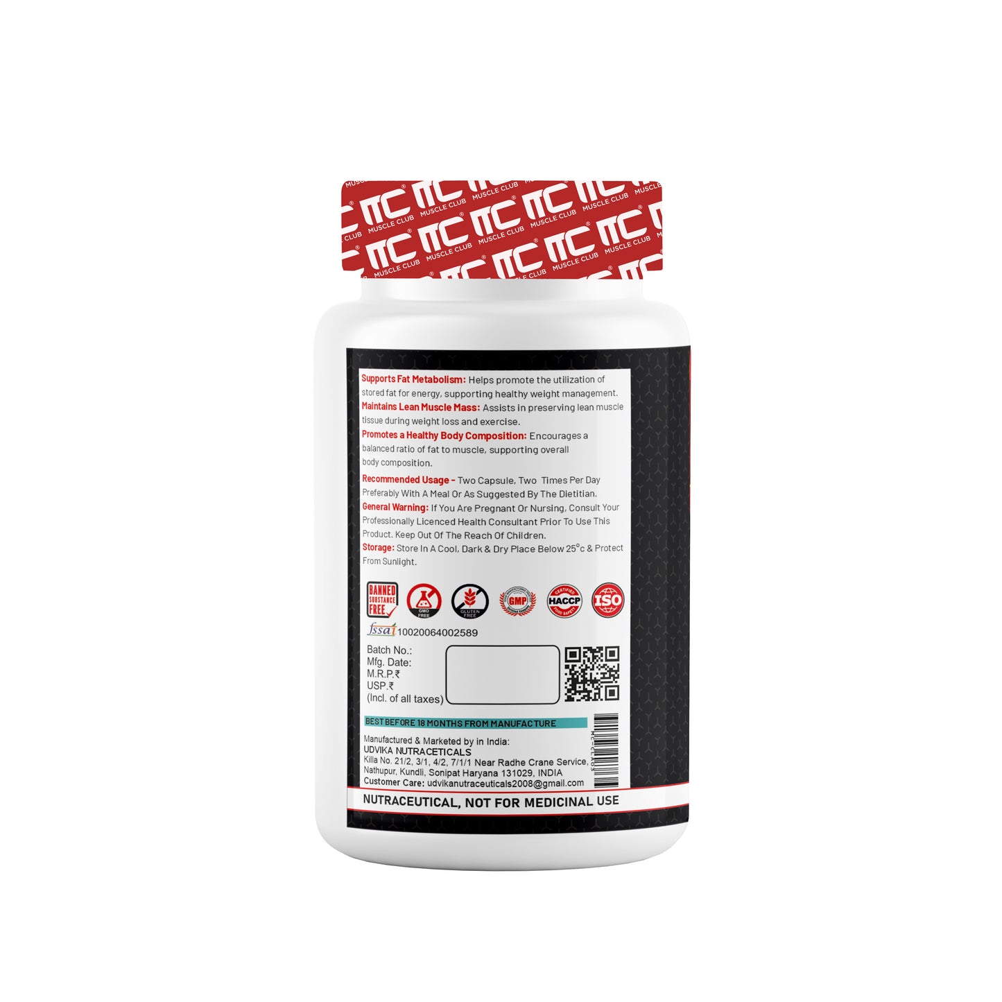 CLA1000 Conjugated Linoleic Acid - 1000mg, 60 Capsules - Premium Fat Burner & Lean Muscle Support - Muscle Club