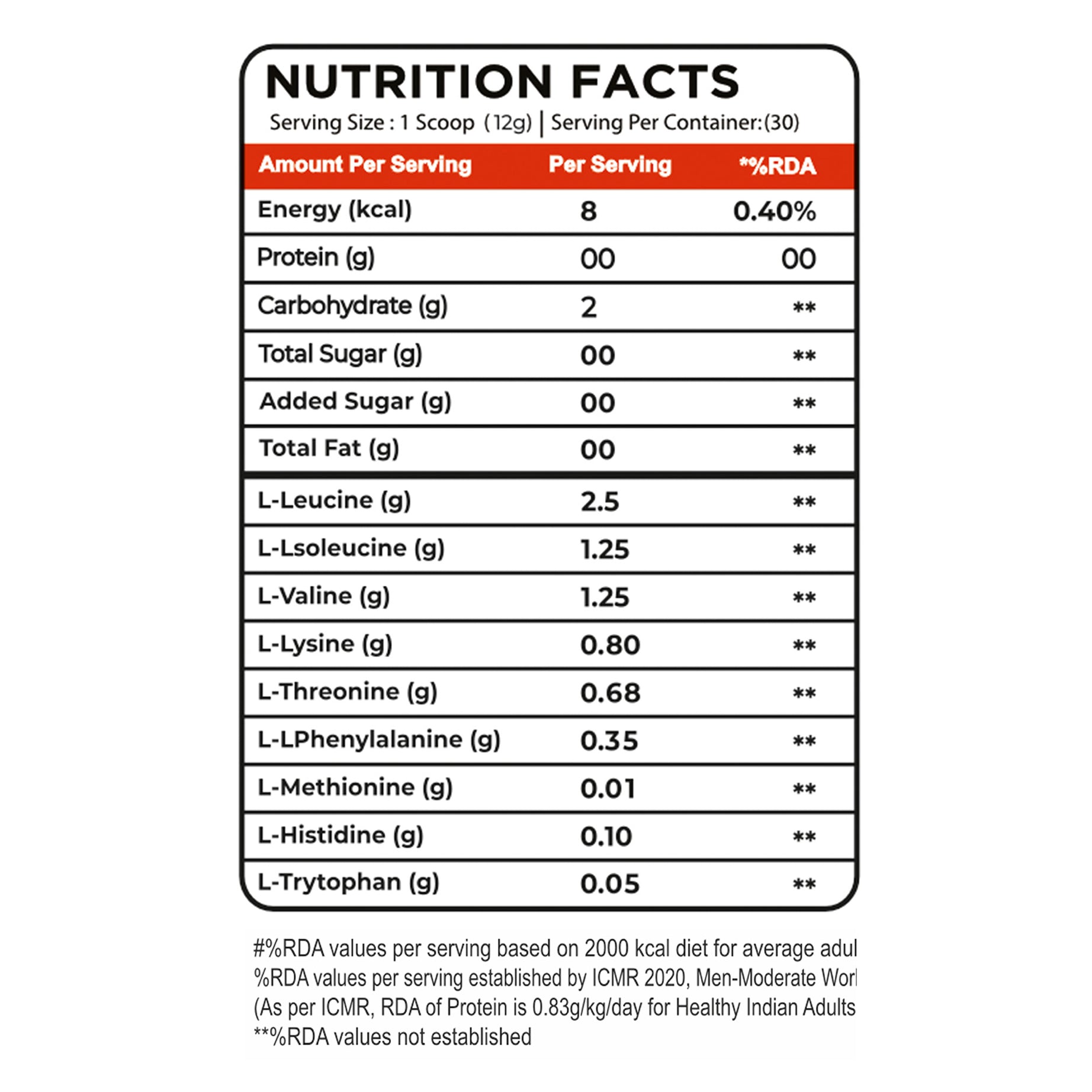 EAA - Essential Amino Acids Blend with Electrolytes | 30 Servings - Muscle Club