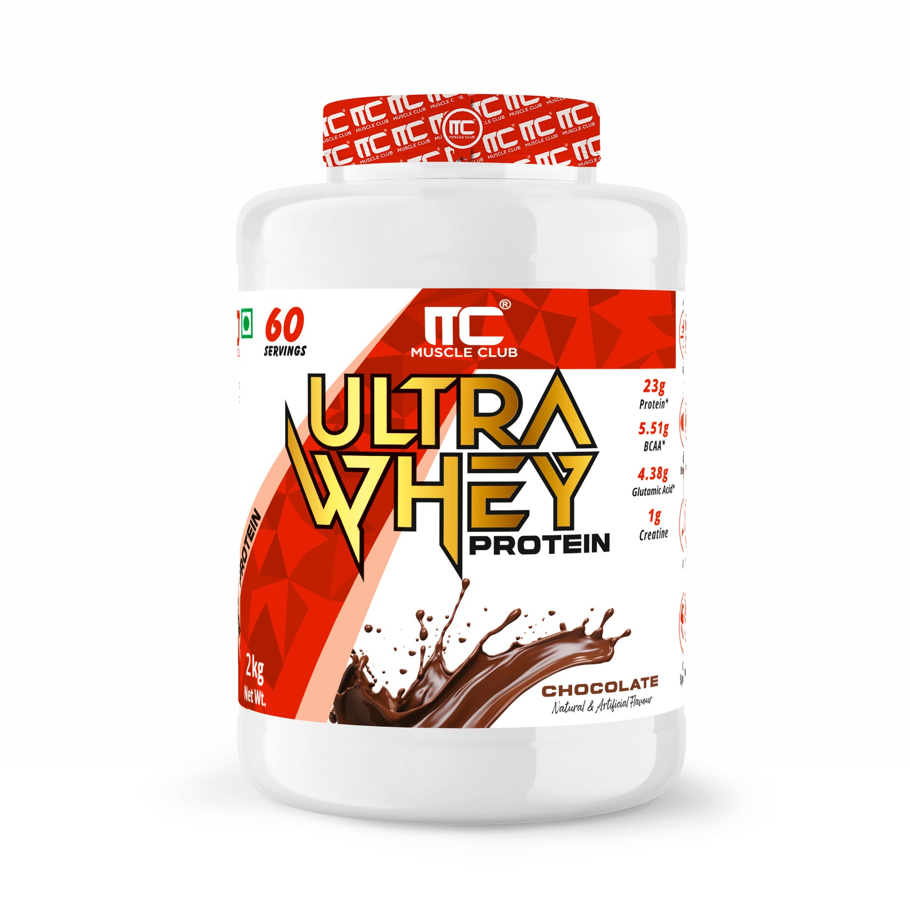 Muscle Club Ultra Whey Protein – 1kg – Premium Whey Protein Isolate & Concentrate Blend – Fast Absorbing Protein Powder with BCAAs & Glutamine – Supports Muscle Growth, Strength & Recovery – Low Carb & Low Fat - Muscle Club