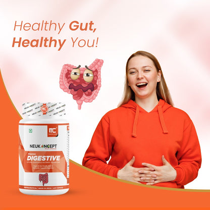 Digestive Enzymes Supplement - Supports Gut Health, Digestion, and Immune Function - Amylase, Lipase, Protease, Cellulase, Lactase, Bromelain - 60 Capsules - Muscle Club