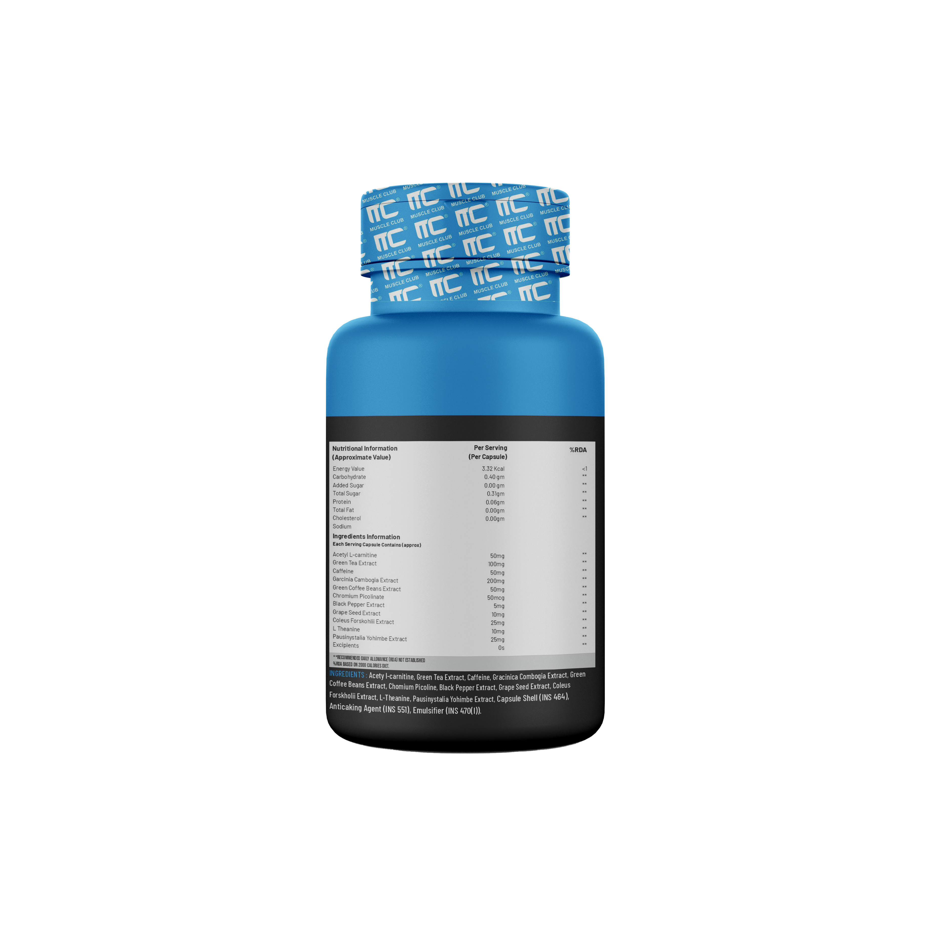 Fat Burner for Women  - Advanced 10X Formula | Fat Burner with L-Carnitine, Green Tea, Garcinia Cambogia, and More - Natural Weight Loss Supplement- 60 Capsules - Muscle Club