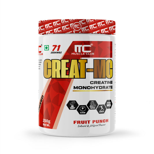 Muscle Club Creat-MC Micronized Creatine Powder for Supports Muscle Recovery, Strength Gains, and Lean Muscle Mass, 250g, 83 Servings - Muscle Club