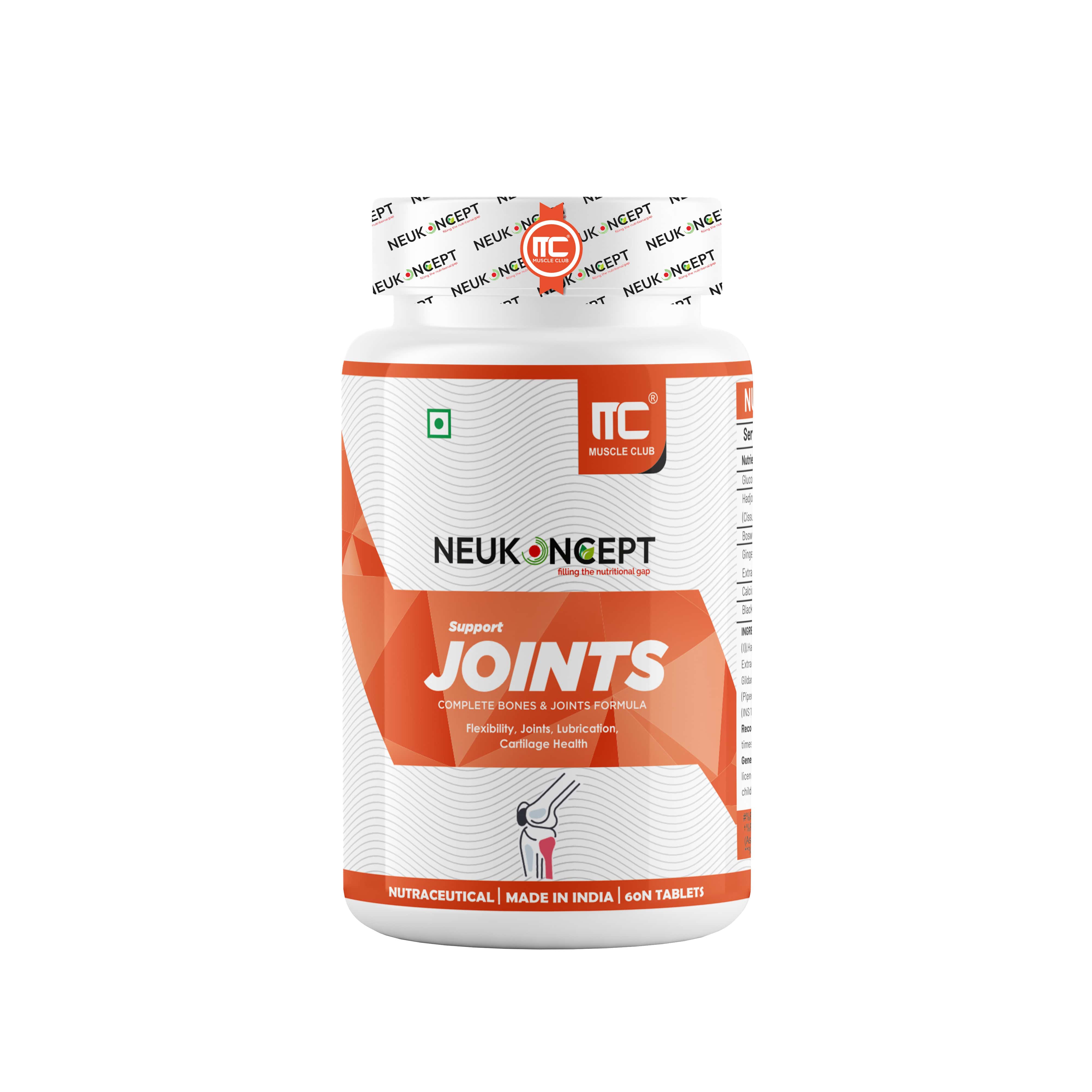 Joint Support - Advanced Joint Health Supplement with Glucosamine, Boswellia, Hadjod | 60 Tablets - Muscle Club