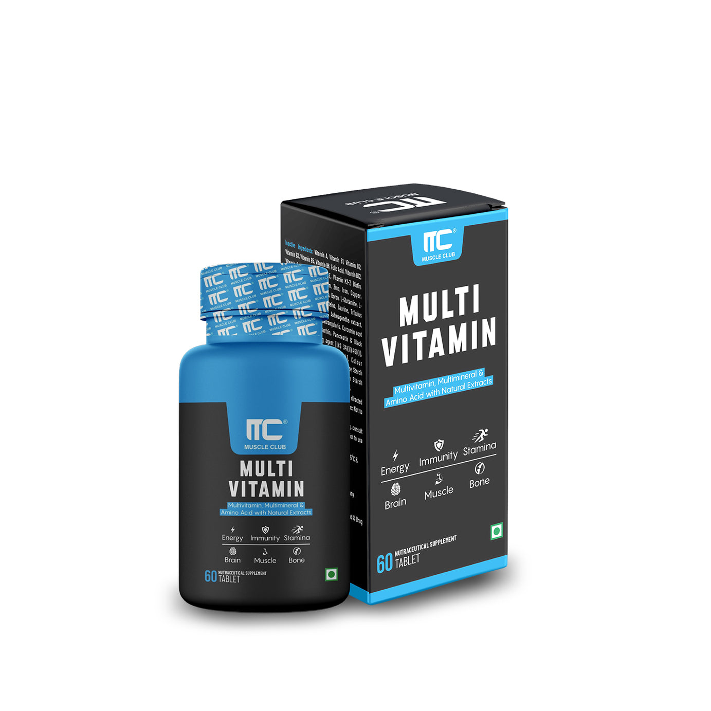 Multi Vitamin - Multivitamin, Multimineral & Amino Acid with Natural Extracts | Supports Energy, Immunity, Stamina, Muscle, Bone, and Brain Healt