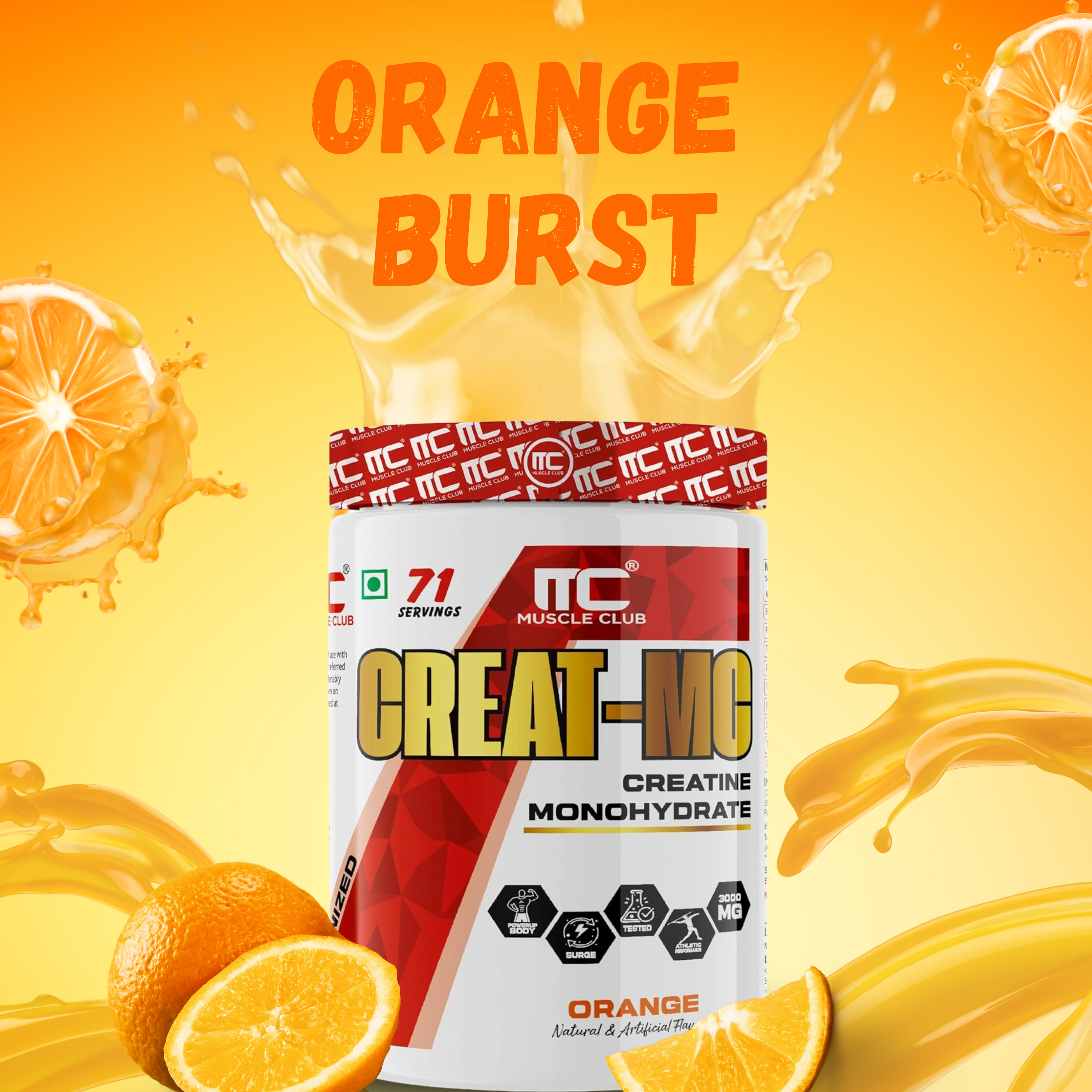 Muscle Club Creatine Monohydrate 250g –  Micronized Creatine Powder for Muscle Strength, Power & Endurance – Fast Absorption – Pre/Post Workout Supplement for Men & Women