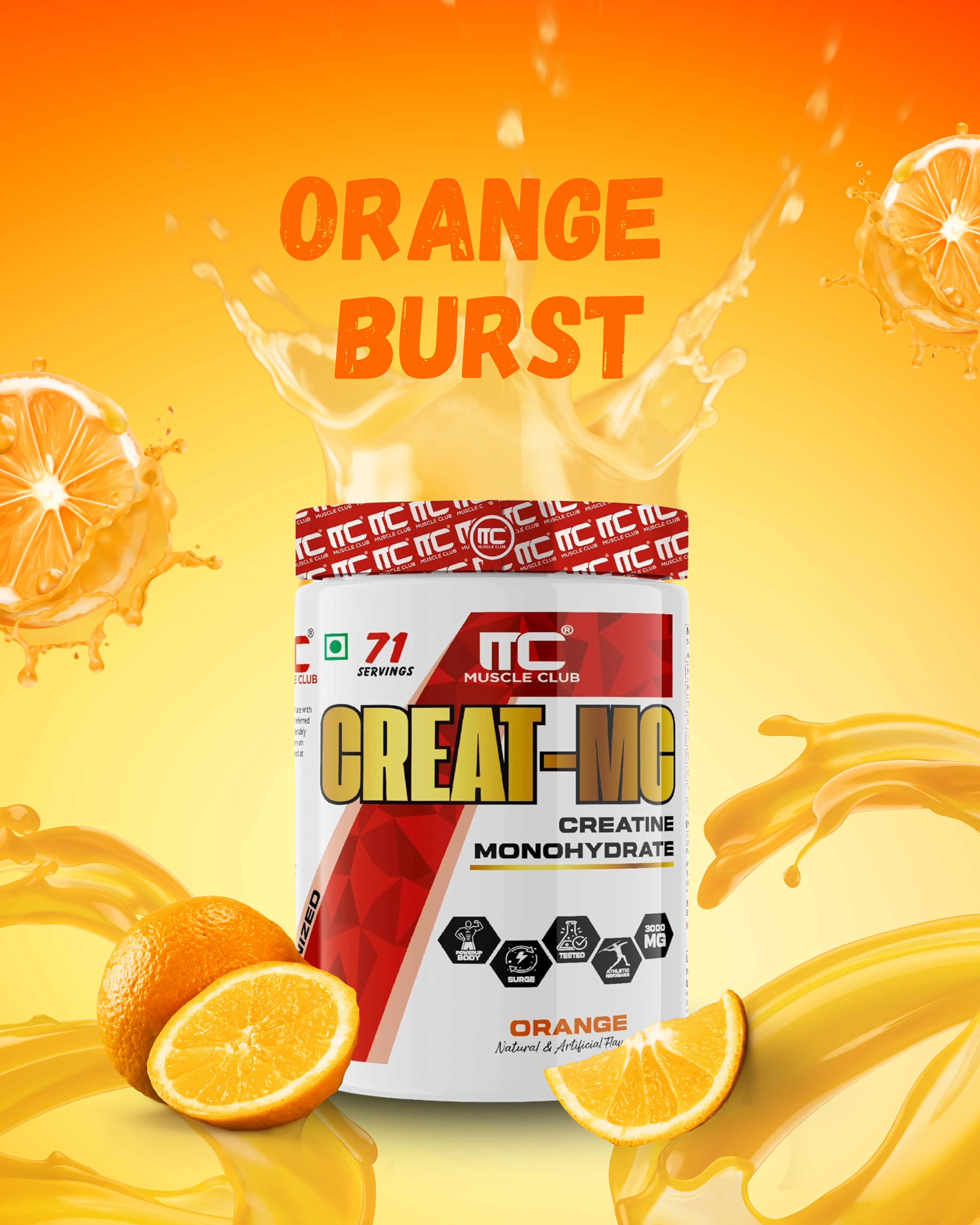 Muscle Club Creatine Monohydrate 250g –  Micronized Creatine Powder for Muscle Strength, Power & Endurance – Fast Absorption – Pre/Post Workout Supplement for Men & Women