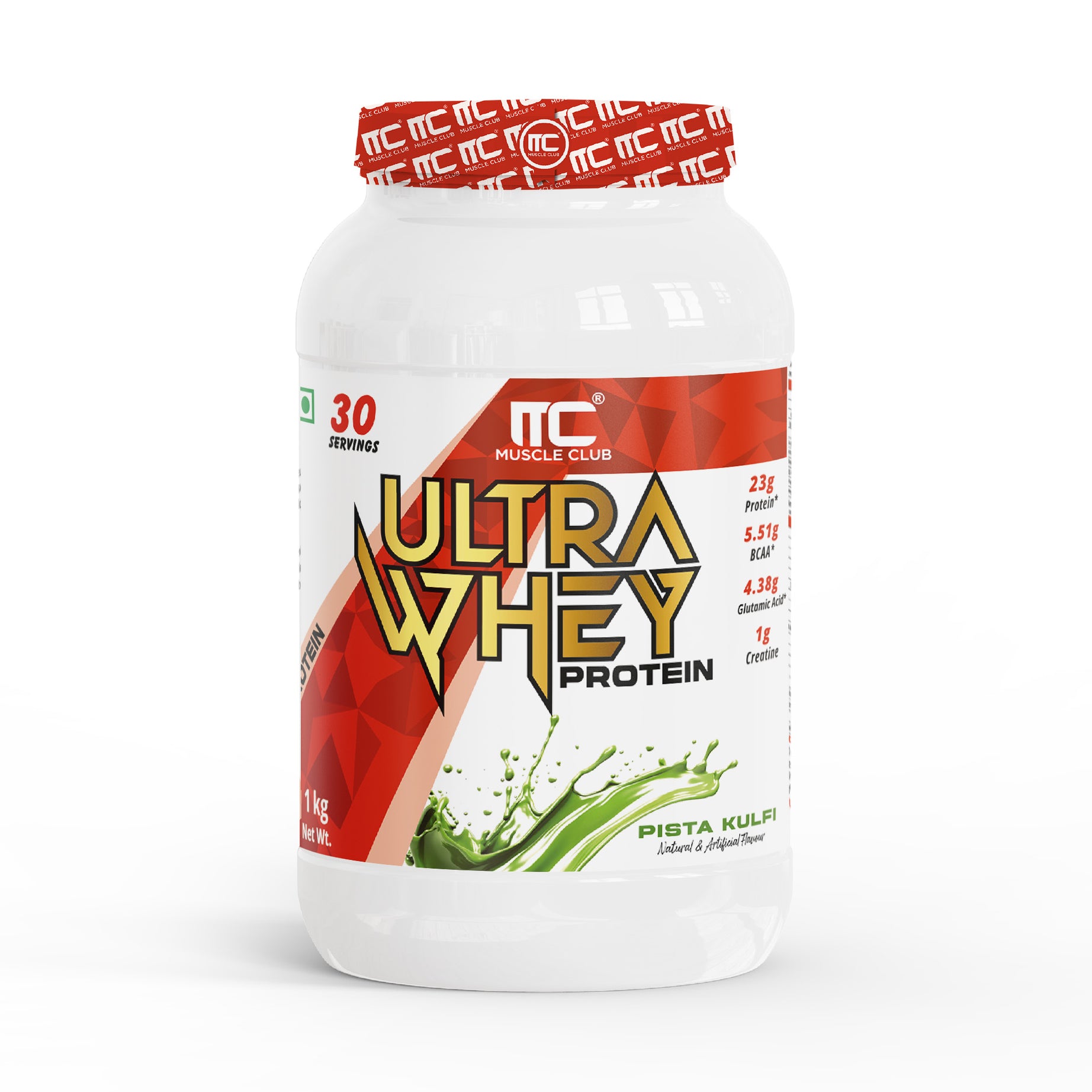 Muscle Club Ultra Whey Protein – 1kg – Premium Whey Protein Isolate & Concentrate Blend – Fast Absorbing Protein Powder with BCAAs & Glutamine – Supports Muscle Growth, Strength & Recovery – Low Carb & Low Fat - Muscle Club