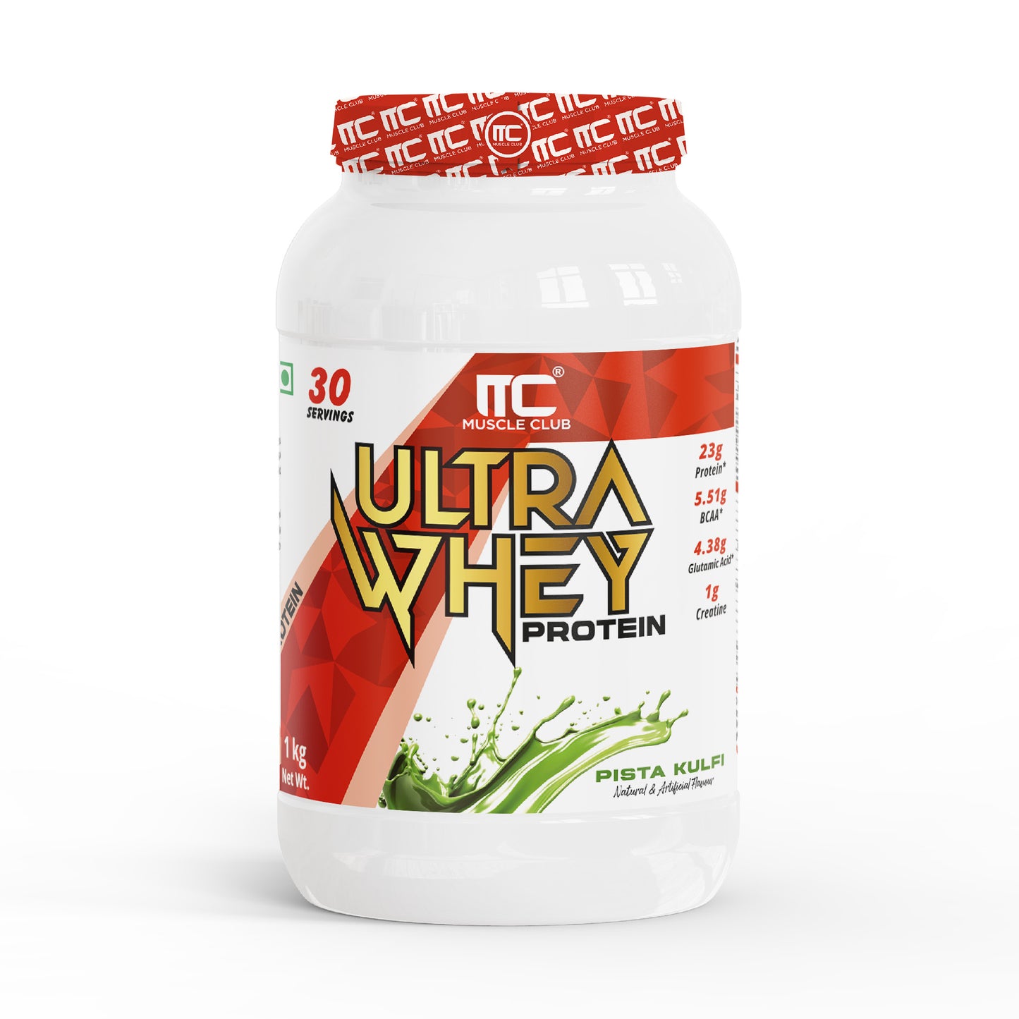 Muscle Club Ultra Whey Protein – 1kg – Premium Whey Protein Isolate & Concentrate Blend – Fast Absorbing Protein Powder with BCAAs & Glutamine – Supports Muscle Growth, Strength & Recovery – Low Carb & Low Fat - Muscle Club