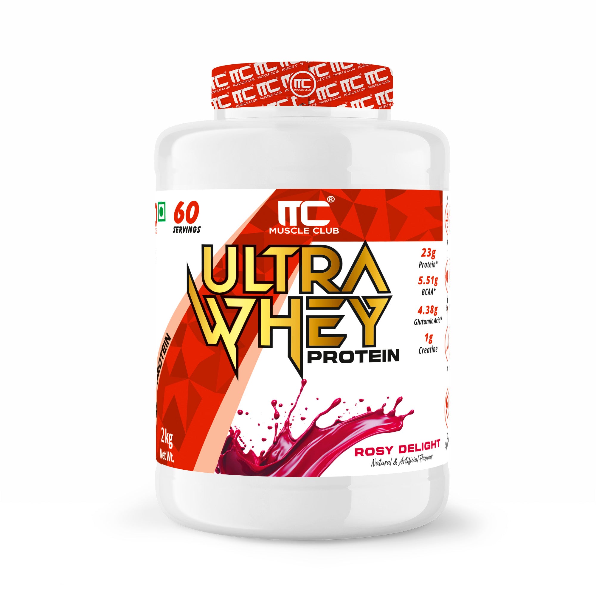 Muscle Club Ultra Whey Protein – 1kg – Premium Whey Protein Isolate & Concentrate Blend – Fast Absorbing Protein Powder with BCAAs & Glutamine – Supports Muscle Growth, Strength & Recovery – Low Carb & Low Fat - Muscle Club