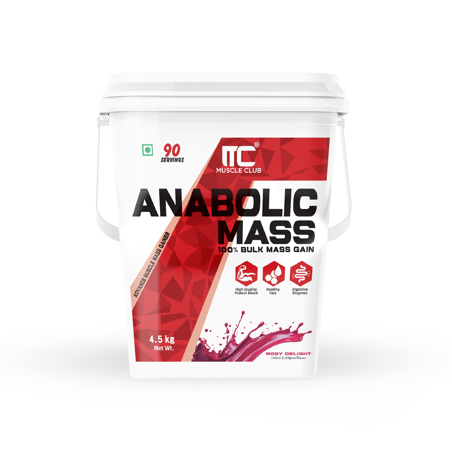 Muscle Club Anabolic Mass Gainer – 3kg 60 Serving – High-Calorie Weight Gainer with Protein, Complex Carbs, L-Glutamine, Creatine & Dietary Fibre – Supports Muscle Growth & Recovery - Muscle Club