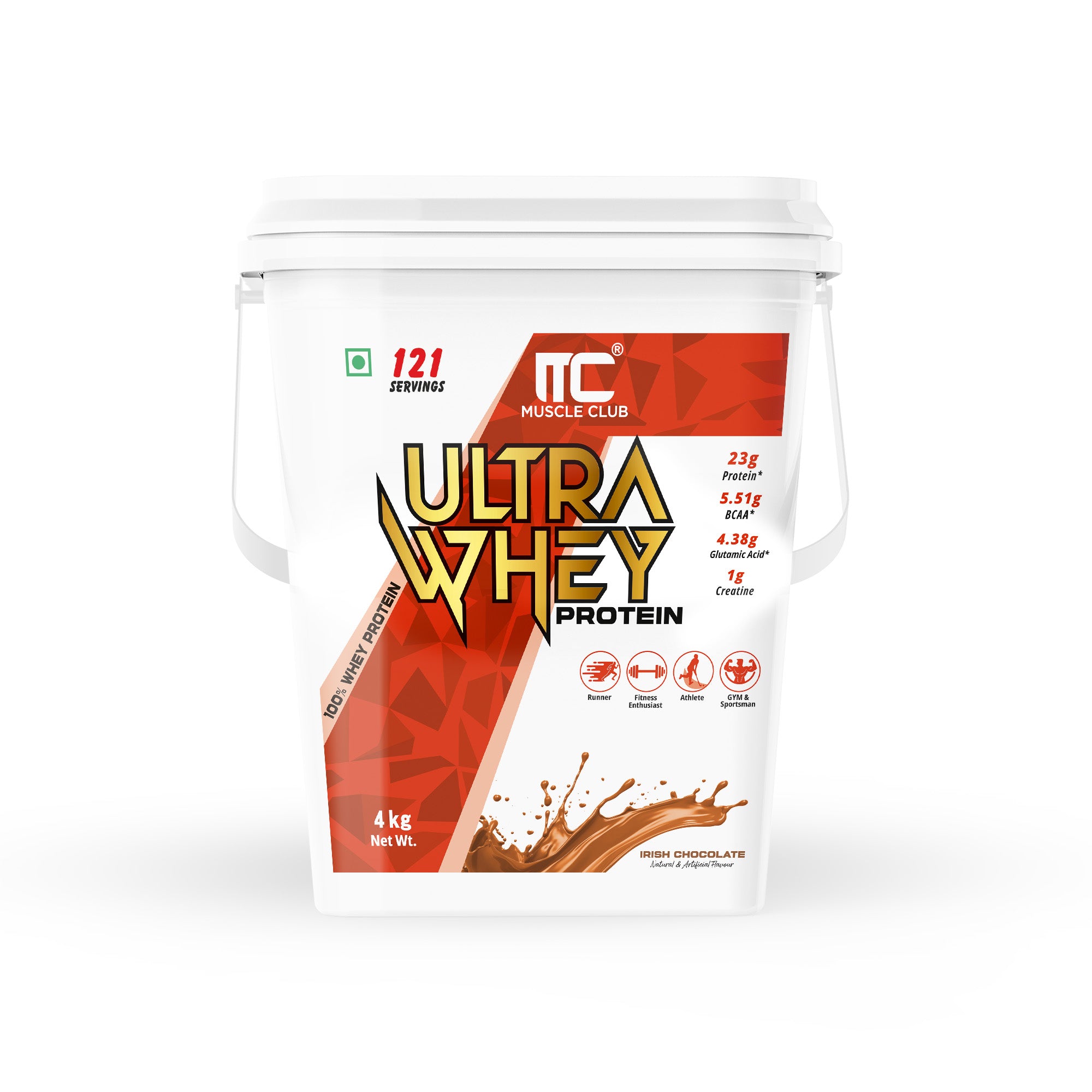 Muscle Club Ultra Whey Protein – 1kg – Premium Whey Protein Isolate & Concentrate Blend – Fast Absorbing Protein Powder with BCAAs & Glutamine – Supports Muscle Growth, Strength & Recovery – Low Carb & Low Fat - Muscle Club