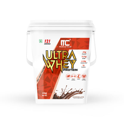 Muscle Club Ultra Whey Protein – 1kg – Premium Whey Protein Isolate & Concentrate Blend – Fast Absorbing Protein Powder with BCAAs & Glutamine – Supports Muscle Growth, Strength & Recovery – Low Carb & Low Fat - Muscle Club