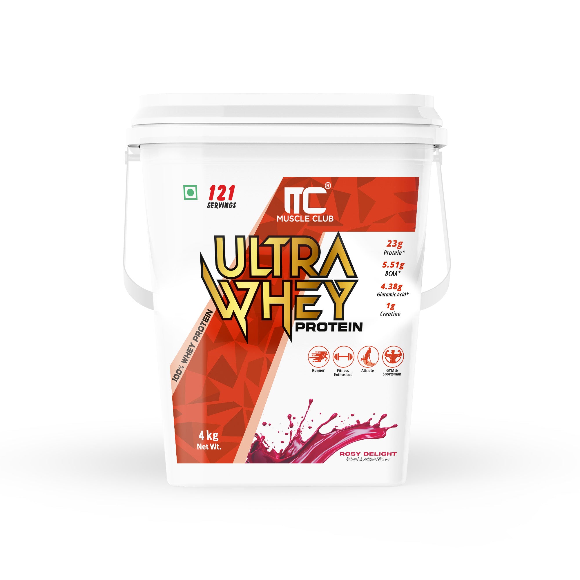 Muscle Club Ultra Whey Protein – 1kg – Premium Whey Protein Isolate & Concentrate Blend – Fast Absorbing Protein Powder with BCAAs & Glutamine – Supports Muscle Growth, Strength & Recovery – Low Carb & Low Fat - Muscle Club
