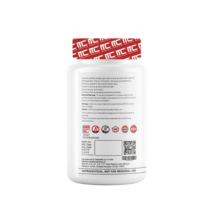Muscle Club GAINZDROL - Ultimate Weight & Muscle Gainer Tablets with Ashwagandha & Tribulus | Supports Metabolism & Appetite | 60 Tablets