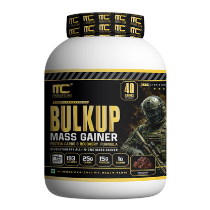 Muscle Club BulkUp Mass Gainer 2kg | 15g Protein, 25g Carbs & 1g Taurine