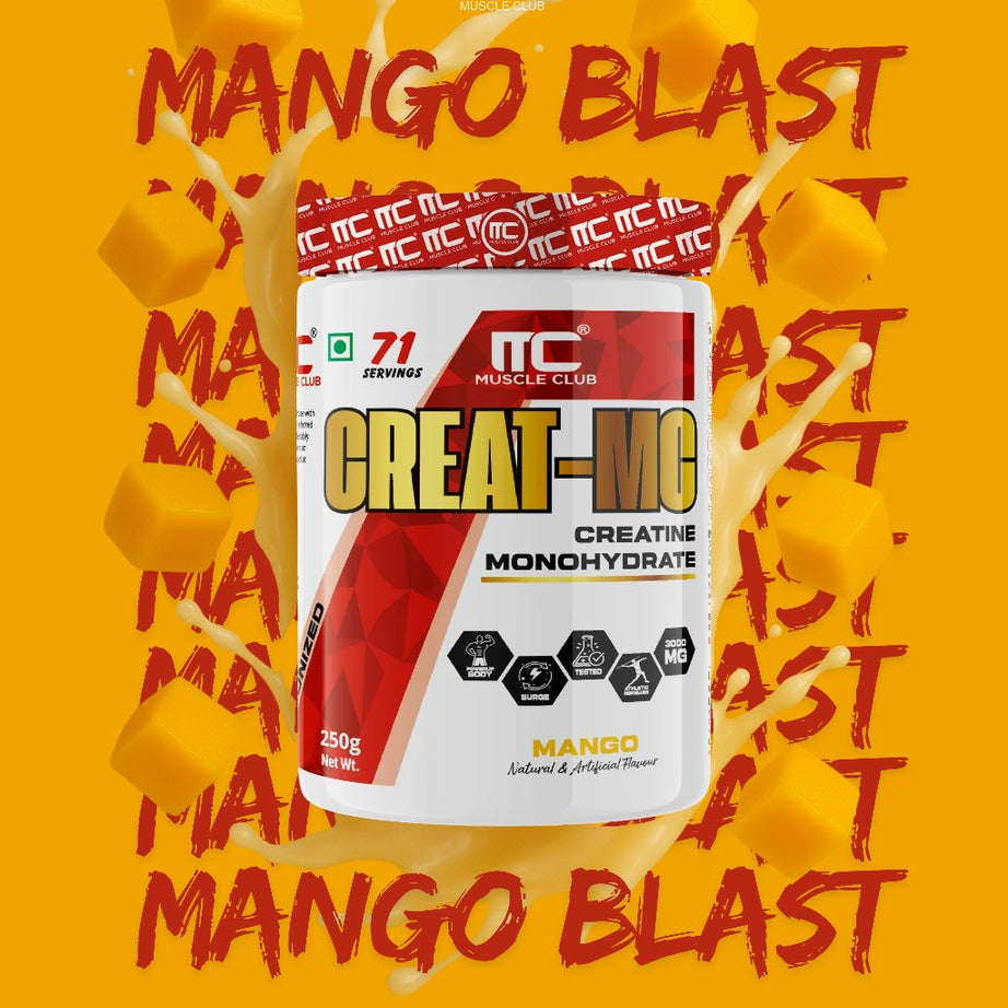 Muscle Club Creatine Monohydrate 250g –  Micronized Creatine Powder for Muscle Strength, Power & Endurance – Fast Absorption – Pre/Post Workout Supplement for Men & Women