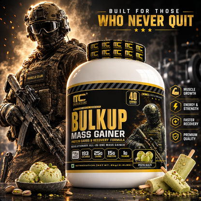 Muscle Club BulkUp Mass Gainer 2kg | 15g Protein, 25g Carbs & 1g Taurine