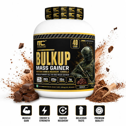 Muscle Club BulkUp Mass Gainer 2kg | 15g Protein, 25g Carbs & 1g Taurine