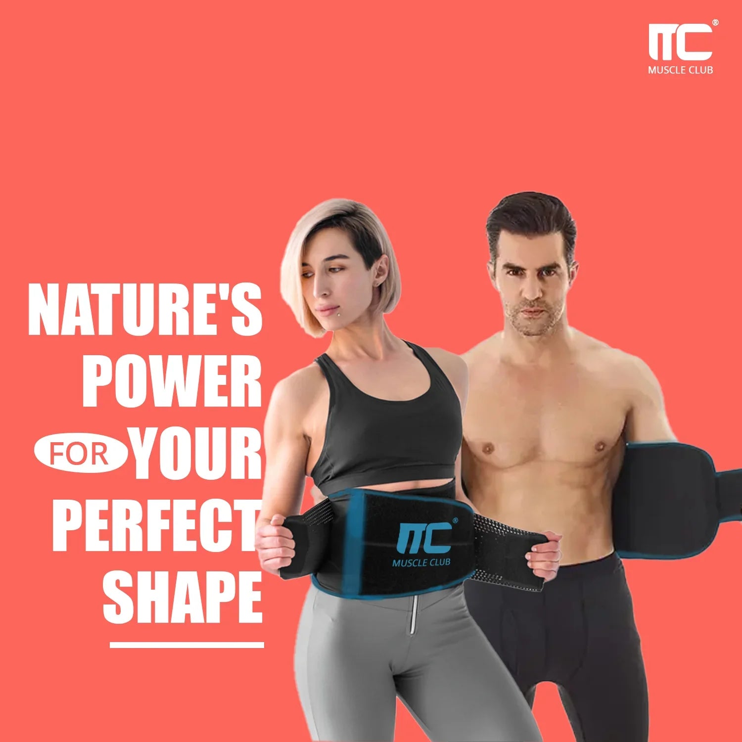 Muscle Club Kit 4 Shape with MC Instant Burn Cap, MC Burn Inches Tabs, Thermogenic Gel, and Sweating Belt - 30 Days Inch Burn Challenge - Muscle Club